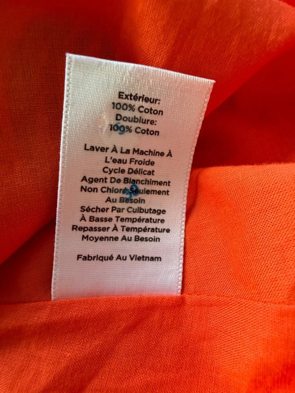 Talbots Orange Blue Floral Sleeveless Cotton Fit & Flare Dress Knee Length SZ 12 - Picture 9 of 14